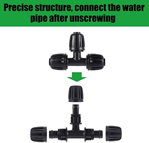10 Pack 1/2 inch Irrigation Fittings Tee Connectors Anti-Drip