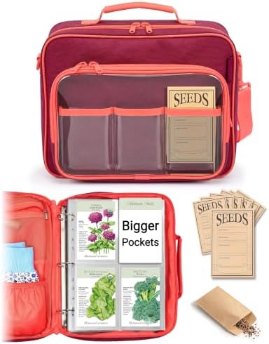 Seed Storage Organizer Bag, Seed Envelopes Binder, Homesteading Essentials