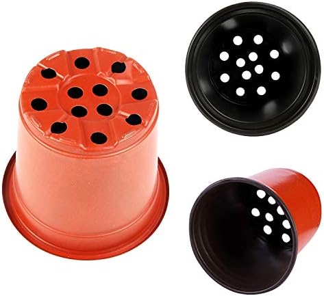 130 Pcs 6 Inches Plastic Plant Nursery Pots, Seed Starting Container
