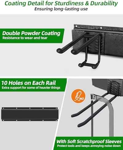 PIYILO 64 in Garage Tool Organizer Wall Mount, Adjustable Tool Storage Rack
