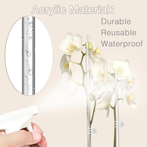 16IN Plant Stakes, Plant Sticks 20PCS Acrylic Clear Plant Support Stakes