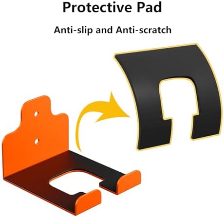 Garage Organizer Trimmer Rack,Garden Power Tool Hanger,2Pack,Orange