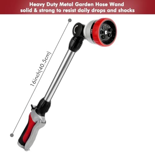RESTMO Heavy Duty Metal Hose Wand, Watering Wand for Garden Hose