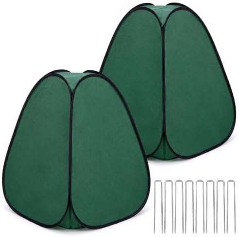 2 Pcs Plant Covers Freeze Protection, 22 x 22 x 24 in, Green