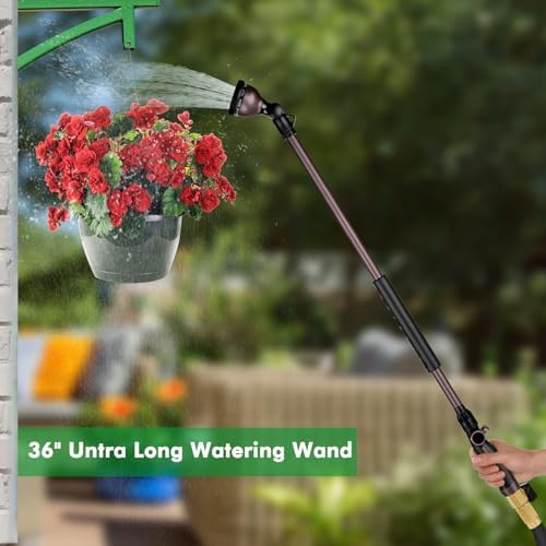RESTMO 36” Watering Wand for Garden Hose, Heavy Duty Hose Sprayer Nozzle