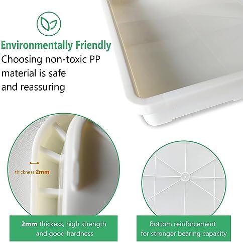 RooTrimmer 5 Pack Nursery Pot Tray, Carrying and Holding Plant Tray for Pot 24 Cell Carrying Holder Drainage Watering Plant Tray (White)
