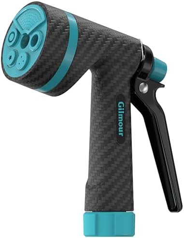 Gilmour Heavy Duty Rear Control Garden Hose Nozzle with Swivel Connect