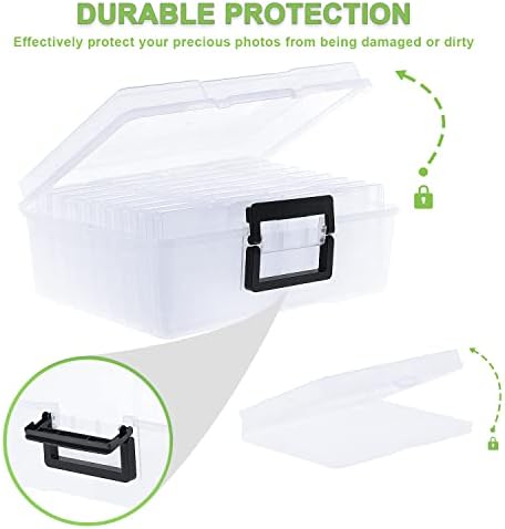 Photo Storage Box 5" x 7", 18 Inner Extra Large Photo Organizer Container