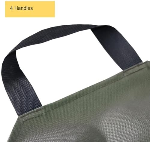 Leaf Tarp with 4 Handles, 600D Oxford Garden Waste Bag, Waterproof Yard Debris Collector for Lawn Cleaning, Pruning, and Outdoor Storage, 57x57 Inch