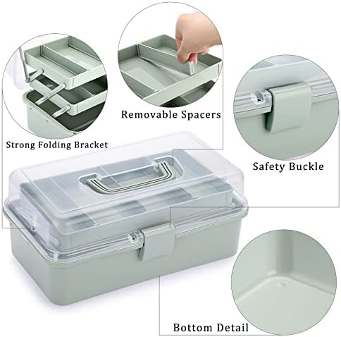BTSKY 3-Layer Plastic Dividing Storage Box Craft Organizer and Storage