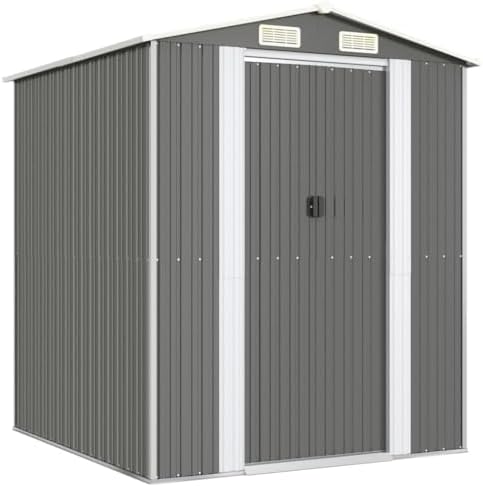 Large Outdoor Garden Shed for Tool Storage, Durable Galvanized Steel Construction with Sliding Gate, Weather-Resistant Organizer for Gardening Equipment