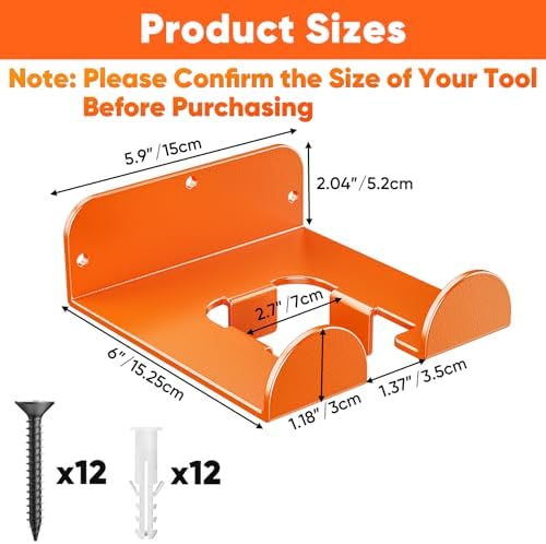 Weedeater Hanger,4 Pack Garage Tool Organizer Storage Trimmer Rack for Open Trailer, Heavy Duty Metal Grass String Weed Wacker Eater Holder Wall Mount Loads 25lbs,Garden Hooks for Most Tools