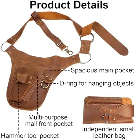 Leather Garden Tool Belt: Gardening Gifts for Women, Florist Belt Utility Belt Garden Tools Organizer Holster Pouch, Gift for Gardeners and Florists
