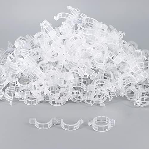 Tomato Clips, 100 Pcs Support Clips, Plastic Trellis Clips, Garden Clips to Grow Upright Makes Plants Healthier for Tomato Cucumber Grape Vegetables Plants