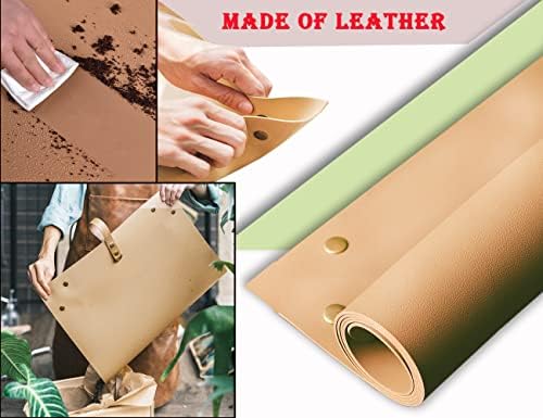 Leather Plant Repotting Mat Waterproof Transplanting Mat Indoor Succulent Potting Portable Gardening Mat, 30" X 18" Thickened Foldable Plant Potting Tray and Mess Control mat