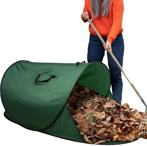 150 Gallon Foldable Pop Up Leaf Collector, Large Leaf Pickup and Loader Bag