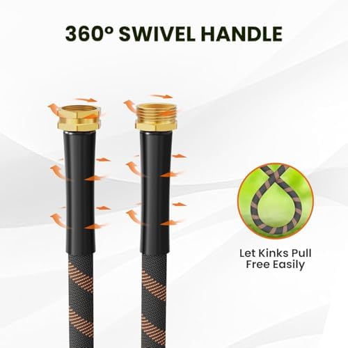 Giraffe Tools Non-Expandable Garden Hose 100FT Lightweight Hoses