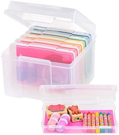 IRIS USA Photo Storage Box |Made in USA| 6 Cases - Clear