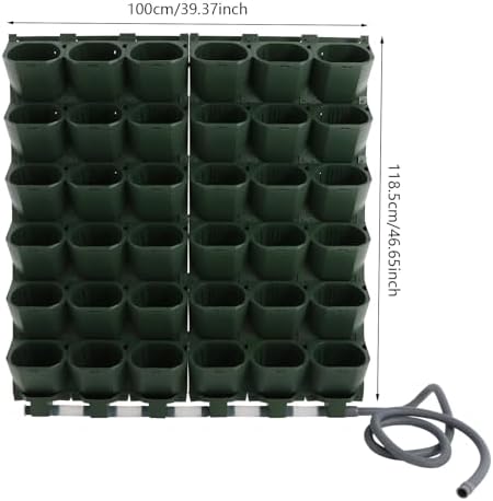 Self Watering Planters with Timer and Rain Sensor, 36-Pocket Wall Mounted Vertical Garden System - Automatic Drip Irrigation Kit for Indoor Outdoor Balcony, Grow Herbs Vegetables Flowers