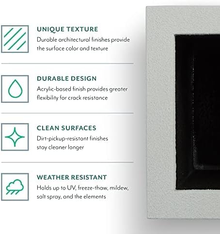 PolyStone Monterray Modern Outdoor/Indoor Square Planter, 23" L x 23" W x 19" H, Lightweight, Heavy Duty, Weather Resistant, Polymer Finish, Commercial Grade and Residential (White)