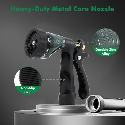 RESTMO Garden Hose Nozzle Heavy Duty, Hose Spray Nozzle for Garden Hose