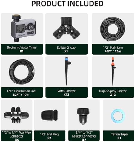 Drip Irrigation System Water Timer Automatic Irrigation Kit DIY Garden