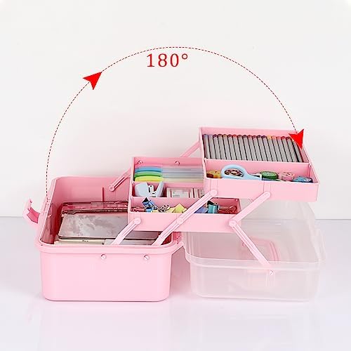 BTSKY 3-Layer Plastic Dividing Storage Box Craft Organizer and Storage