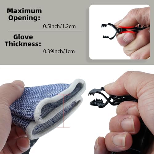 MELOTOUGH Metal Glove Clip for Work Glove Holders Heavy Duty Steel Glove Clips for Tactical,Skiing,Camping,Outdoor Activities