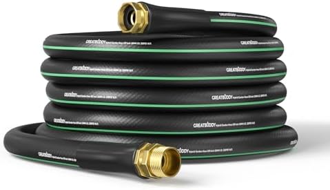 Garden Hose 50 ft, 5/8" Flexible Rubber Water Hose