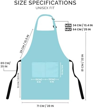 Utopia Kitchen Bib Aprons 2 Pack Adjustable With 2 Pockets 100% Polyester