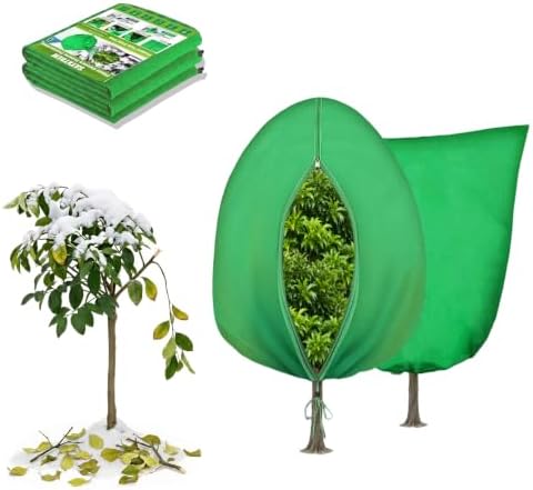 Plant Frost Cover 71x63 2Pk Zipper Green