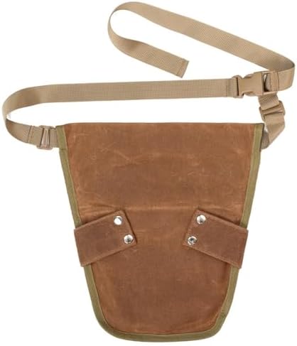 Garden Tool Belt Tool Waist Pouch Heavy Duty Waxed Canvas Adjustable DIY Utility Belt Apron Garden Waist Belt for Florists, brown