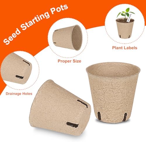 60 Packs 3.15 Inch Peat Pots,Garden Germination Nursery Pots
