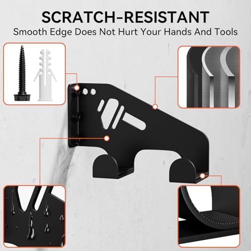 XZHXFX Chainsaw Hanger Wall Mount - Heavy Duty Chainsaw Holder for Garage Organization, Storage Shed Organizer, Chainsaw Rack with Protective Pad, Garage Tools, 1 Pack