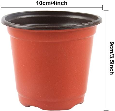 150 Pcs 4Inches Plastic Plants Nursery Pot, Seed Starting Pots
