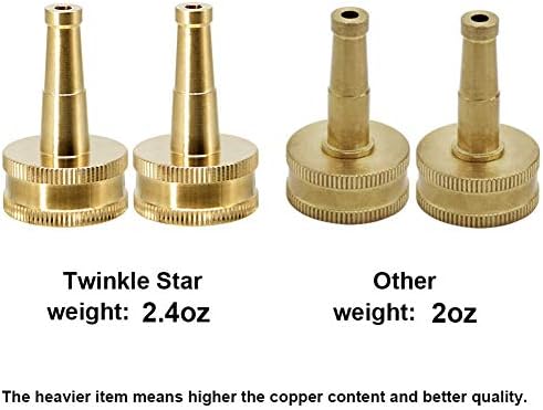 Twinkle Star Brass Jet Sweeper Jet Nozzle, 2 Pack