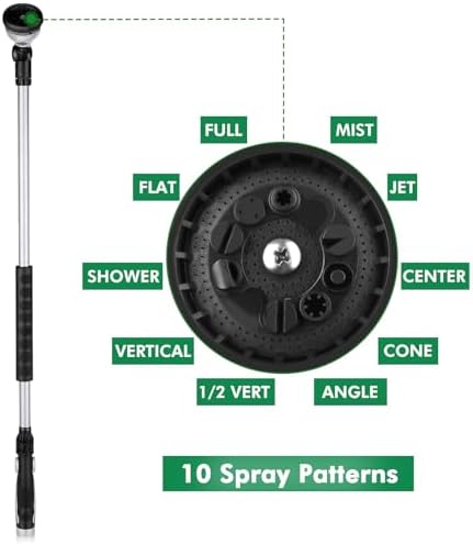 RESTMO 36” Watering Wand for Garden Hose, Heavy Duty Hose Sprayer Nozzle