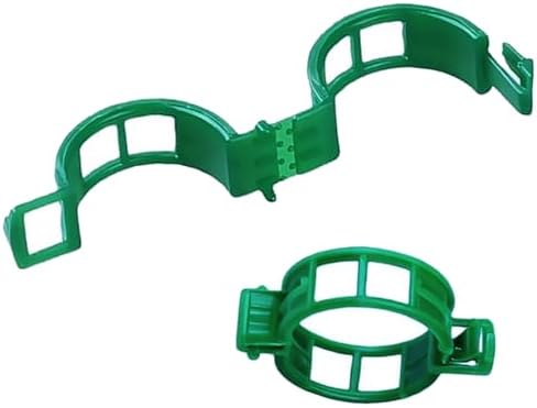 Tomato Clips for String Trellis, 50pcs Plant Support Clips - Grape Vine Clips for Garden Netting Climbing Plants, Secured Plastic Plant Clip for Fixing Stem and Vine (50, Green)