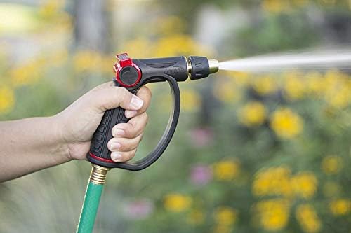 Orbit 58984 Thumb Control D-Grip Contractor Adjustable Pistol Brass Spray Nozzle, black