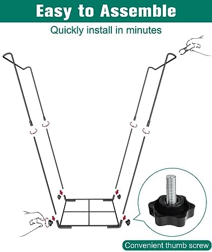Outdoor Garden Trash Bag Holder Stand, Lawn Leaf Bag Holder, Black