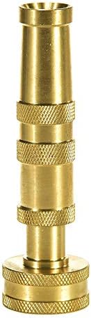 Heavy-Duty Brass Hose Nozzle, Adjustable Twist Hose Nozzle, Jet Sweeper Nozzle, Garden Sprayer