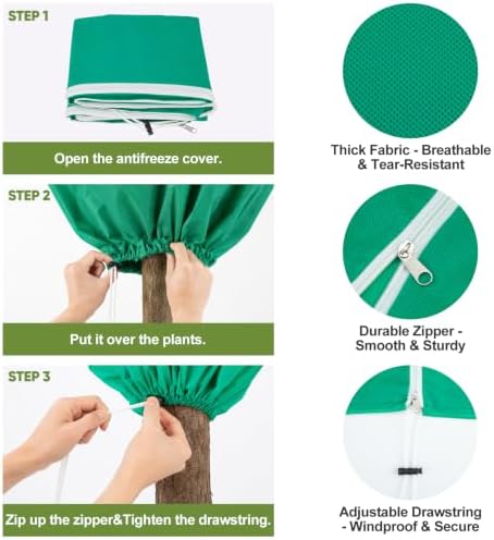 4 Packs Plant Covers Freeze Protection 47.7" X 72"