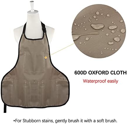 Gardening Apron for Women, 14 Pockets of Different Sizes Tool Apron, M - XL