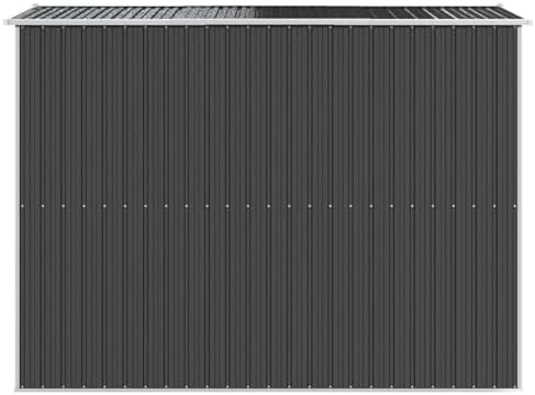 Tidyard Large Garden Shed, Galvanized Steel Storage Shed with Sliding Gate, 75.6 x 107.9 x 87.8 in, Anthracite for Outdoor Tools and Equipment