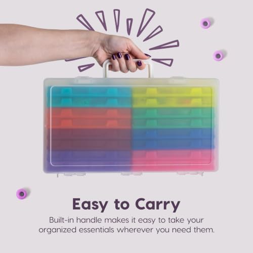 IRIS USA Storage Box |Made in USA| 16 Cases - 32 Dividers - Multi (2-Pack)