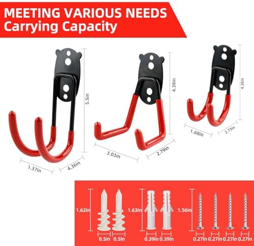 Garage Hooks Heavy Duty Large Curved Hooks Set Wall Mount 10 Packs