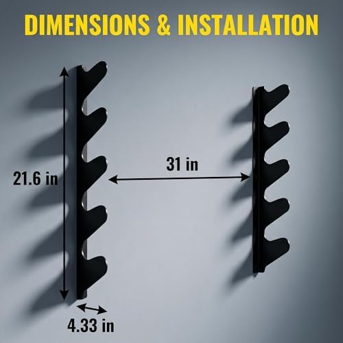 Shed Tool Organizer Wall Mount, Garage Organization, Garden Tool Organizer for Shovels and Rakes, Shed Organizer Solid Steel Holds 200LB