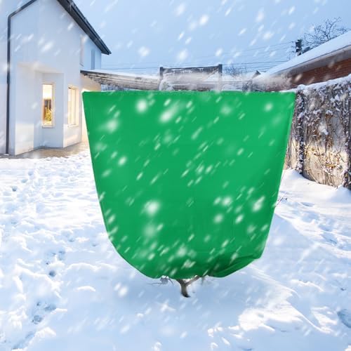 4 Pcs 39 x 39 in Winter Plant Covers Freeze Protection with Drawstring