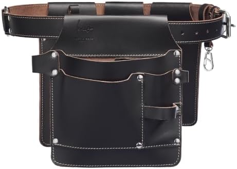 Leather Florist | Gardener Tool Belt | Utility Belt (Dark Brown Glossy)