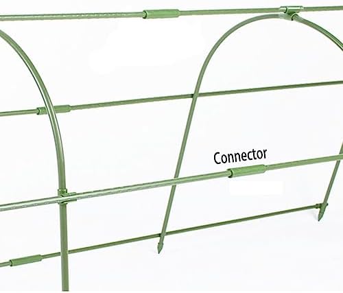 Leadigol 24PCS Plant Support Stakes Connectors, Garden Stake Straight Connectors, Plastic Garden Stake Connecting Pipe, Green Heavy Duty Plant Support Stake Connectors